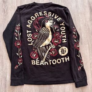 Beartooth Aggressive youth Longsleeve Band Shirt Black Small Red Bull Record